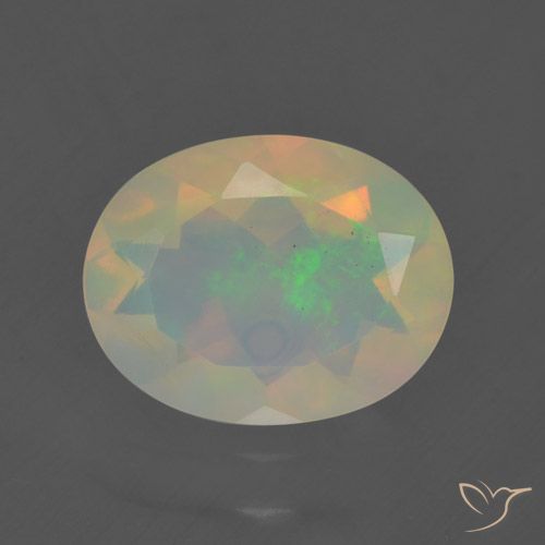 1.40ct Natural Multicolor Opal, Oval, Transparent, Photo A
