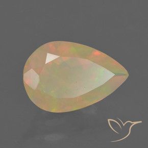 1.56 ct Multicolor Opal Stone, Natural Opal in Pear Facet Shape for Sale