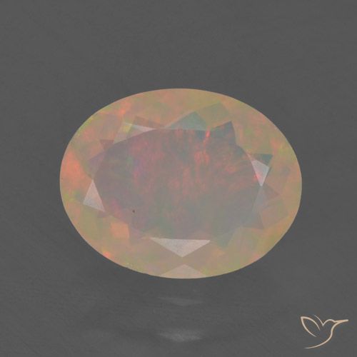 1.37ct Natural Multicolor Opal, Oval, Translucent