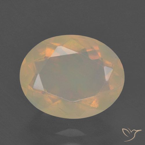 1.57ct Natural Multicolor Opal, Oval, Translucent