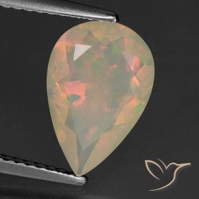 1.47 ct Multicolor Opal Stone, Natural Opal in Pear Facet Shape for Sale