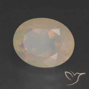 1.92 ct Multicolor Opal Stone, Natural Opal in Oval Facet Shape for Sale