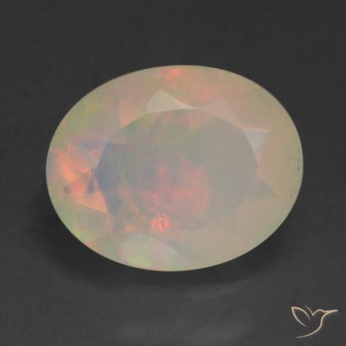 Mehrfarbig Opal Edelstein - 1.4ct Oval facettiert (ID: 461787)