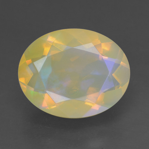 Mehrfarbig Opal Edelstein - 1.6ct Oval facettiert (ID: 461789)