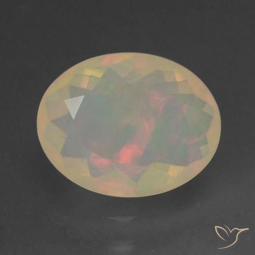 1.31ct Natural Multicolor Opal, Oval, Transparent