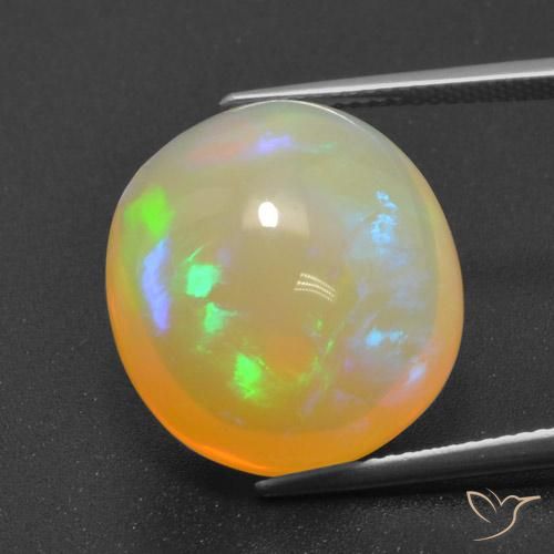 15.72ct Natural Multicolor Opal, Oval, Transparent, Photo A