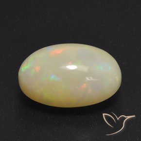 9.66 ct Multicolor Opal Stone, Natural Opal in Oval Cabochon Shape for Sale