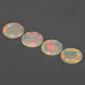 Multicolor Opal Gem - 0.4ct Oval Facet (ID: 462358)