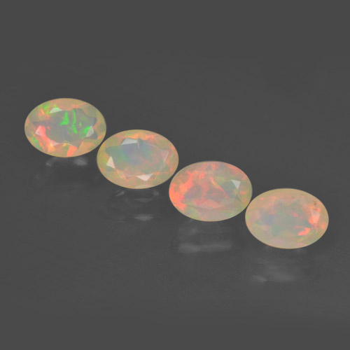 Multicolor Ópalo Gema - 0.5ct Forma ovalada (ID: 462363)