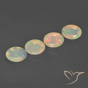 1.61 ctw Multicolor Opal Stones, Natural Opal in Oval Facet Shape for Sale