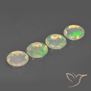 1.91 ctw Multicolor Opal Stones, Natural Opal in Oval Facet Shape for Sale