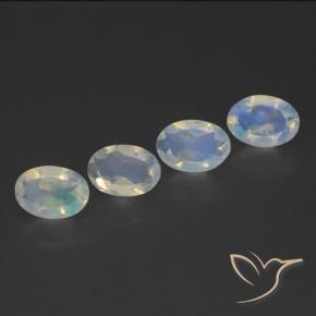 1.54 ctw Multicolor Opal Stones, Natural Opal in Oval Facet Shape for Sale