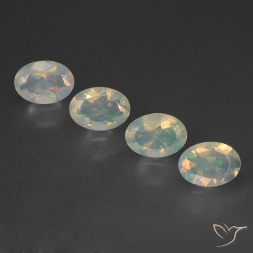 1.97ctw Natural Multicolor Opal, Oval, Transparent