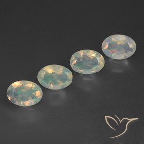 1.97 ctw Multicolor Opal Stones, Natural Opal in Oval Facet Shape for Sale