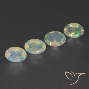1.75 ctw Multicolor Opal Stones, Natural Opal in Oval Facet Shape for Sale