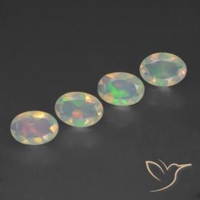 1.51 ctw Multicolor Opal Stones, Natural Opal in Oval Facet Shape for Sale