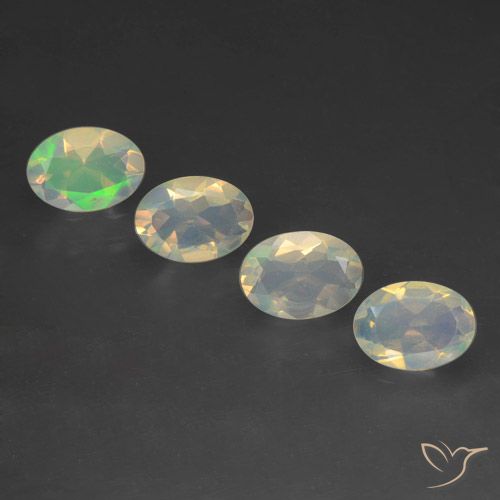 1.64ctw Natural Multicolor Opal, Oval, Transparent
