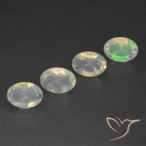 1.64 ctw Multicolor Opal Stones, Natural Opal in Oval Facet Shape for Sale