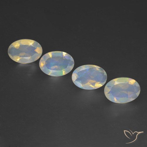 1.42ctw Natural Multicolor Opal, Oval, Transparent, Photo A