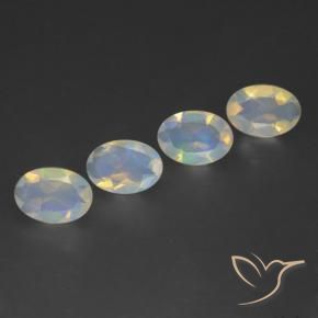 1.42 ctw Multicolor Opal Stones, Natural Opal in Oval Facet Shape for Sale