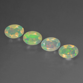 Многоцветный Опал Камень - 0.4ct Фасетный Овал (ID: 462634)