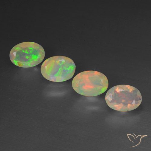 1.66ctw Natural Multicolor Opal, Oval, Transparent