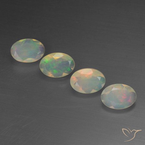 1.34ctw Natural Multicolor Opal, Oval, Transparent
