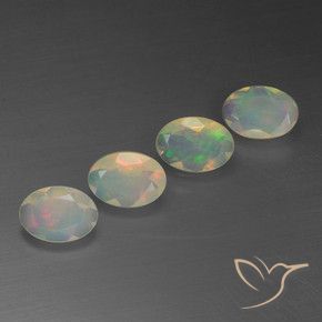 1.34 ctw Multicolor Opal Stones, Natural Opal in Oval Facet Shape for Sale