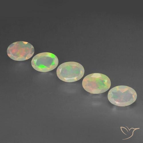 2.03ctw Natural Multicolor Opal, Oval, Transparent