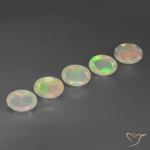 2.03 ctw Multicolor Opal Stones, Natural Opal in Oval Facet Shape for Sale