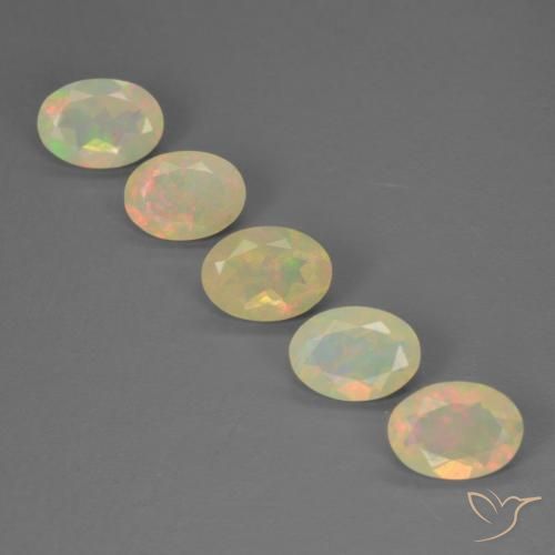 1.99 ctw Multicolor Opal Stones, Natural Opal in Oval Facet Shape for Sale