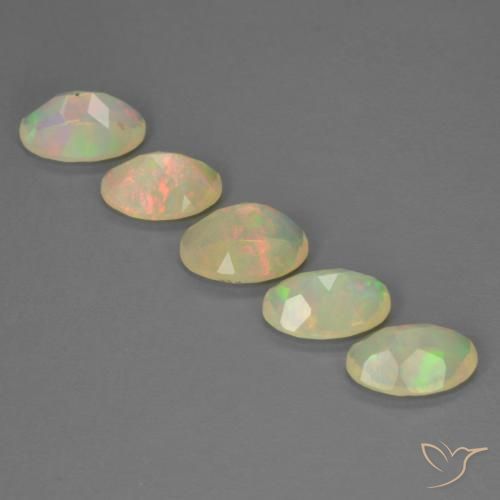 Opal Gemstones in 7 x 5 mm (calibrated) Size for Sale, Opal Stones in Multicolor Color
