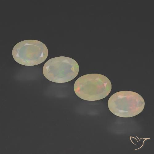 1.82ctw Natural Multicolor Opal, Oval, Transparent