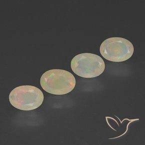 1.82 ctw Multicolor Opal Stones, Natural Opal in Oval Facet Shape for Sale