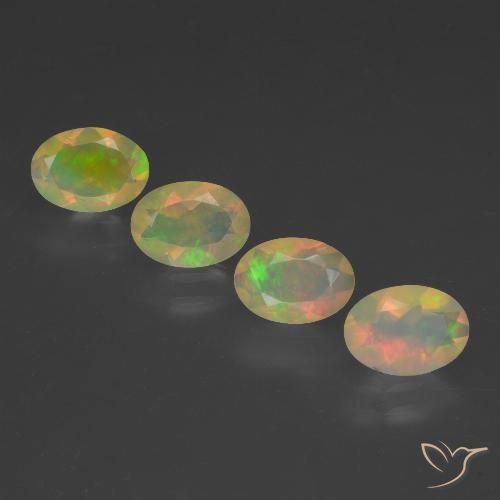 1.75ctw Natural Multicolor Opal, Oval, Transparent