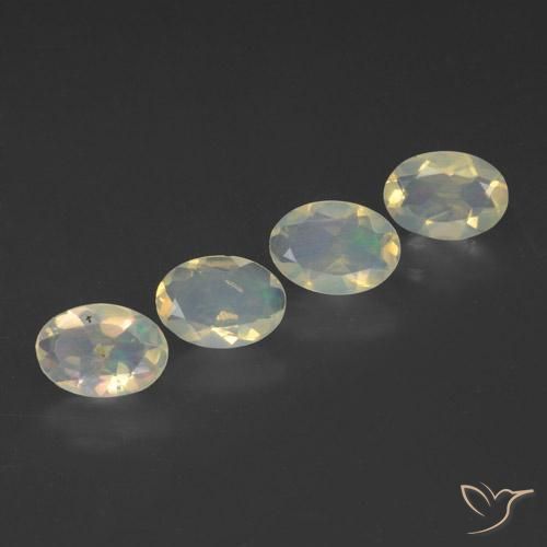 1.55 ctw Multicolor Opal Stones, Natural Opal in Oval Facet Shape for Sale