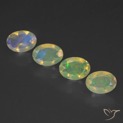 1.81ctw Natural Multicolor Opal, Oval, Transparent