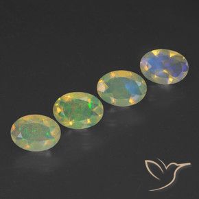 1.81 ctw Multicolor Opal Stones, Natural Opal in Oval Facet Shape for Sale