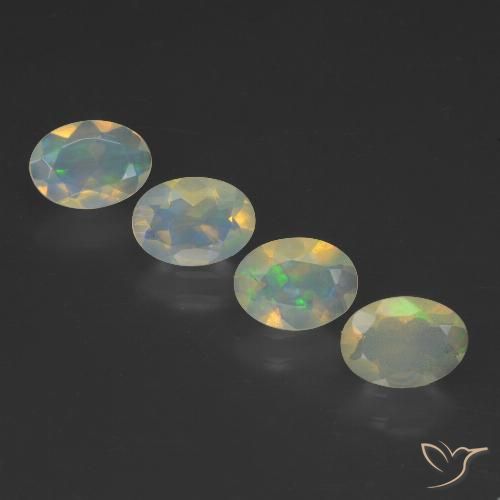 1.47ctw Natural Multicolor Opal, Oval, Transparent