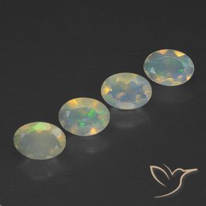 1.47 ctw Multicolor Opal Stones, Natural Opal in Oval Facet Shape for Sale