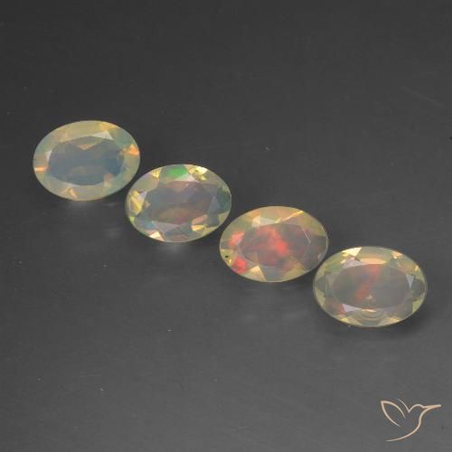1.46ctw Natural Multicolor Opal, Oval, Transparent