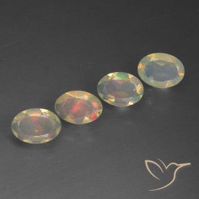 1.46 ctw Multicolor Opal Stones, Natural Opal in Oval Facet Shape for Sale