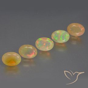 2.53 ctw Multicolor Opal Stones, Natural Opal in Oval Facet Shape for Sale