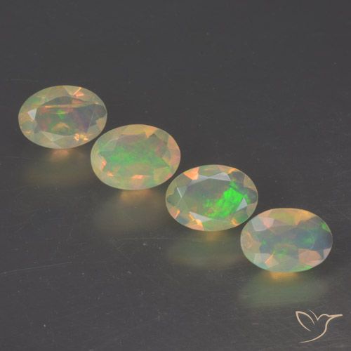 1.64ctw Natural Multicolor Opal, Oval, Transparent