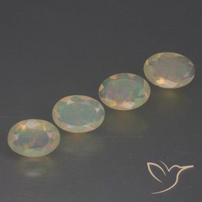 1.48 ctw Multicolor Opal Stones, Natural Opal in Oval Facet Shape for Sale