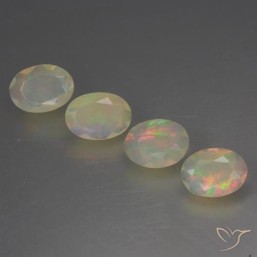 1.32ctw Natural Multicolor Opal, Oval, Transparent