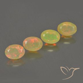 1.87 ctw Multicolor Opal Stones, Natural Opal in Oval Facet Shape for Sale
