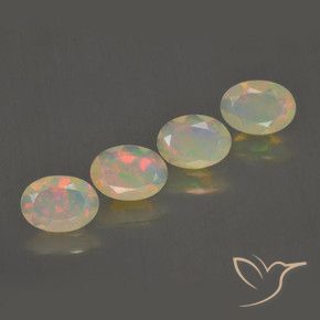 1.38 ctw Multicolor Opal Stones, Natural Opal in Oval Facet Shape for Sale