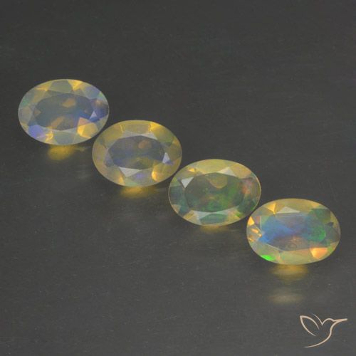 1.47ctw Natural Multicolor Opal, Oval, Transparent
