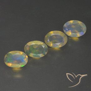 1.47 ctw Multicolor Opal Stones, Natural Opal in Oval Facet Shape for Sale